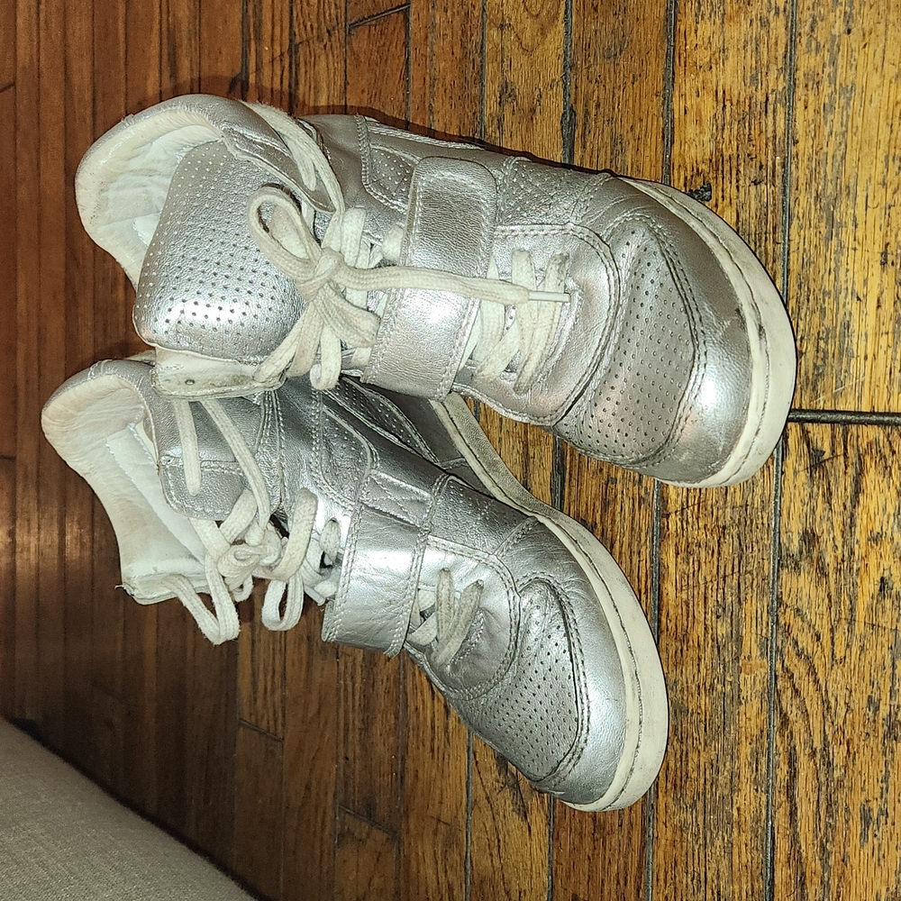 Ash silver wedge sneakers sz 39